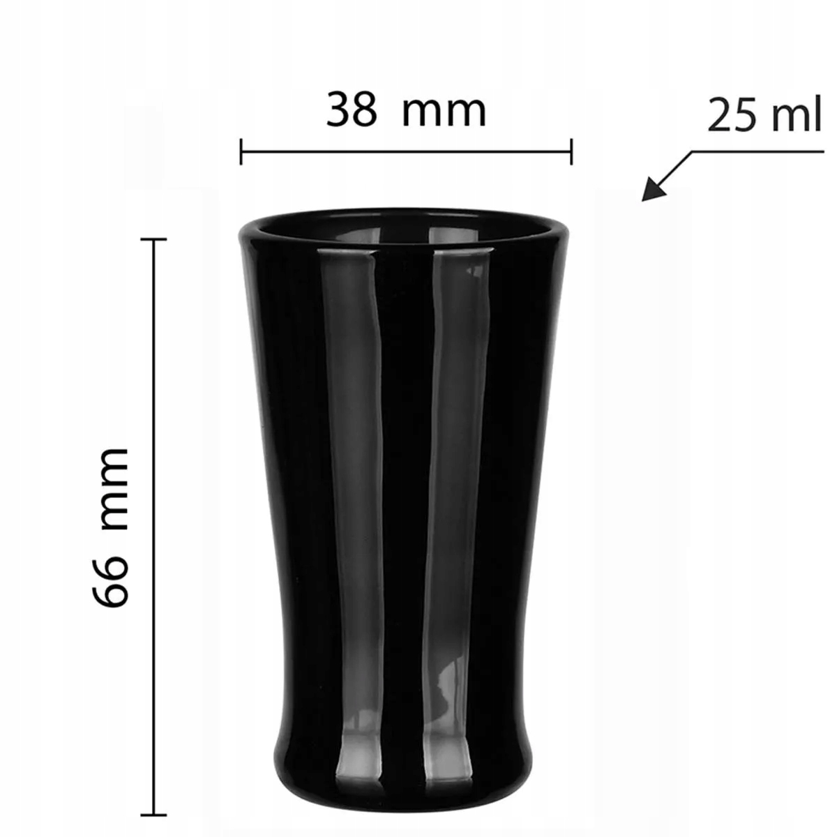 Kieliszki do wódki komplet 6szt. 25 ml Glasmark X CZARNE NA PREZENT Kod producenta 57g0090-0025-5185-25