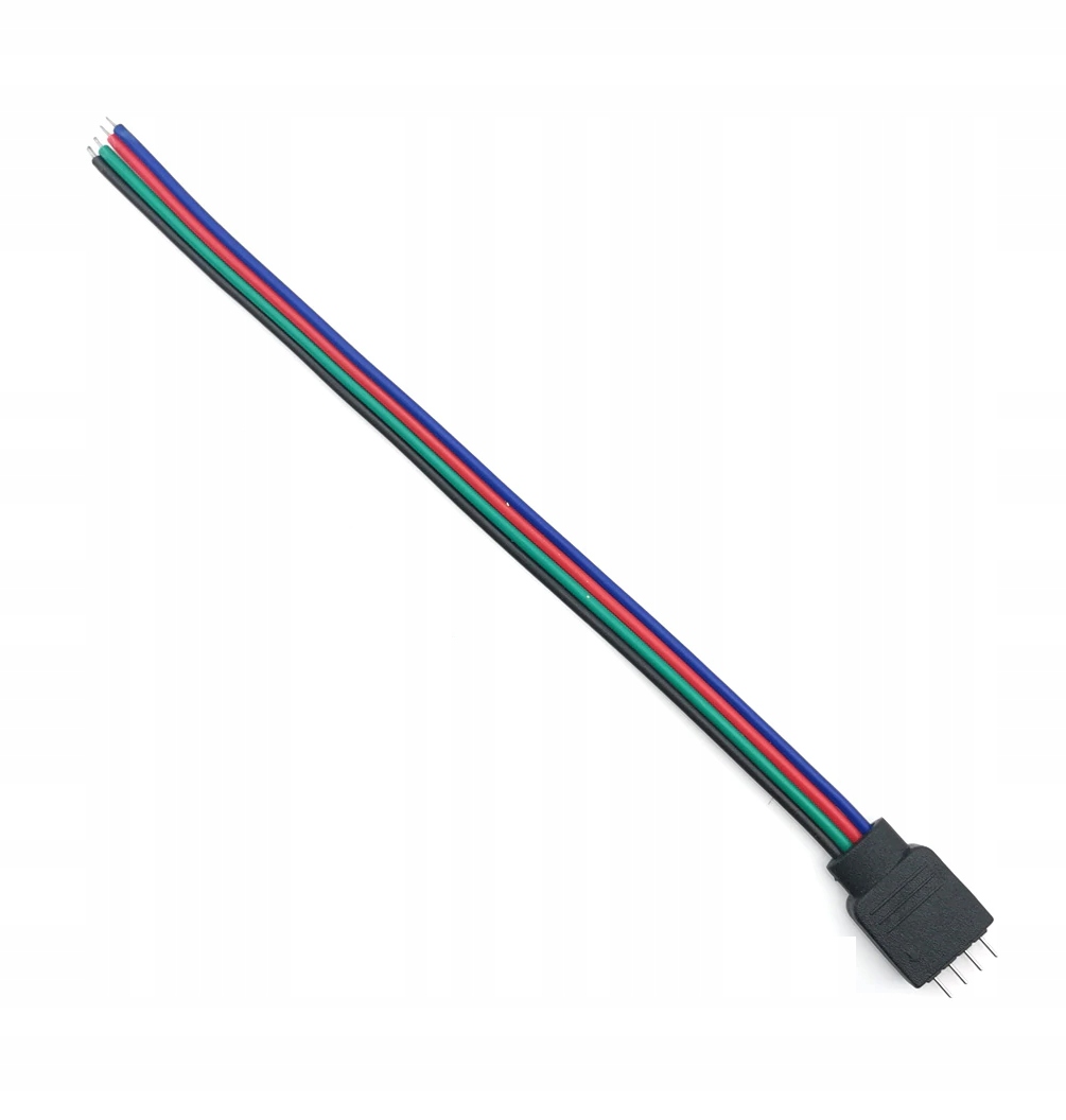 ZŁĄCZKA POJEDYŃCZA MĘSKA TAŚMA LED RGB 4PIN 10mm