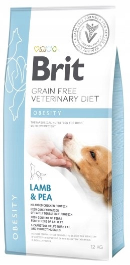 Brit Grain Free Veterinary Diet Dog Obesity Jehněčí s hráškem 12 kg