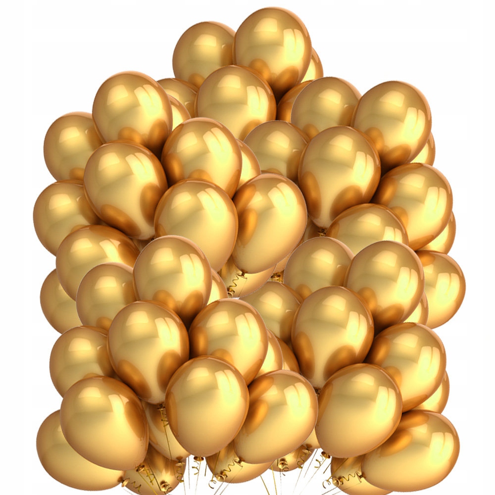 Balony metallic 30cm złote (B 105 golden) 50szt.  89-44 — 2