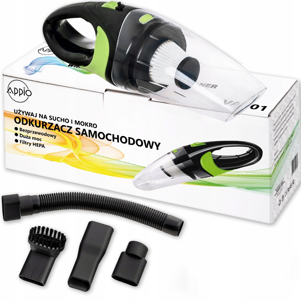 BEZPRZEWODOWY ODKURZACZ SAMOCHODOWY RĘCZNY USB