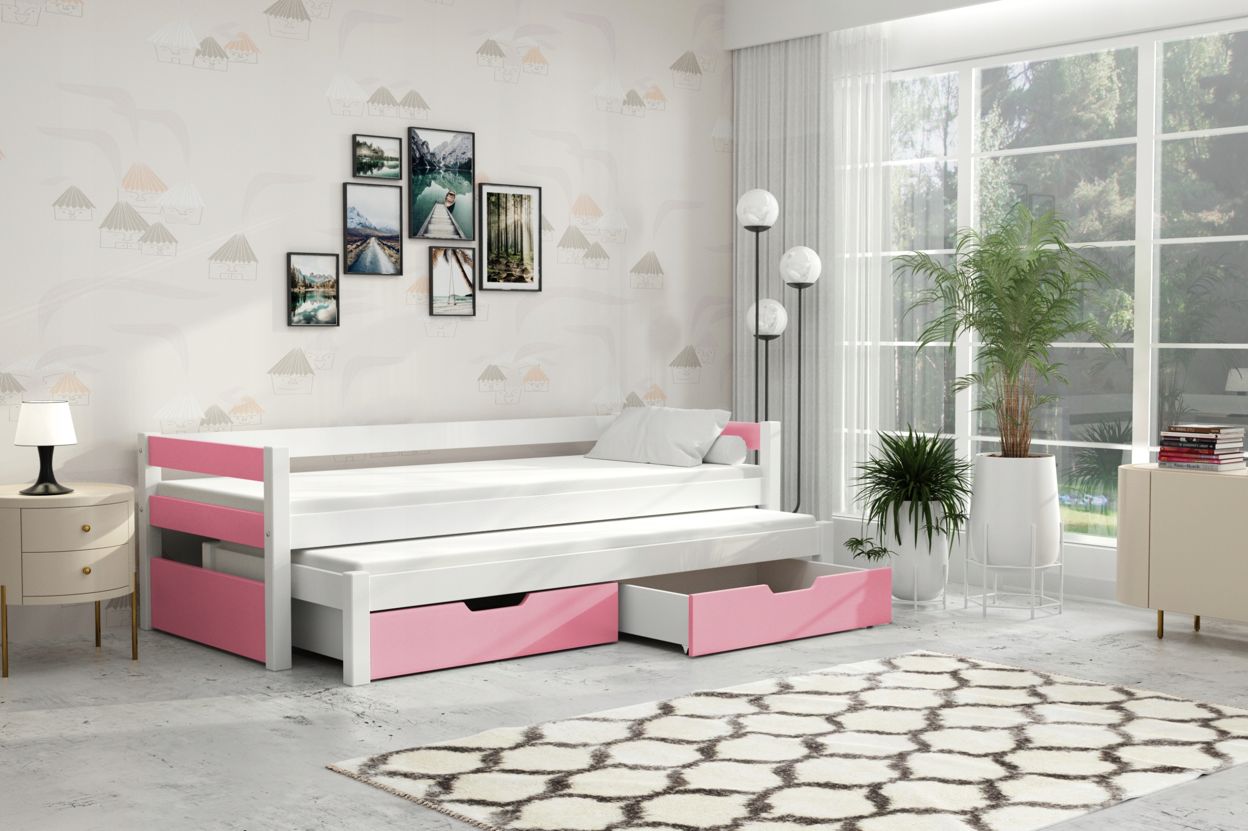 Łóżko podwójne TOMI - materace GRATIS! Kolekcja KAMOŚ