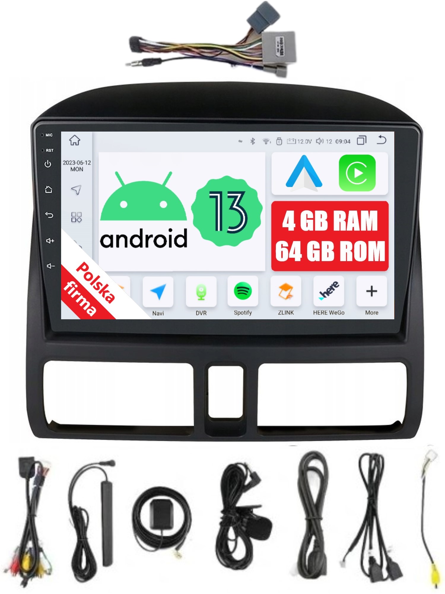 Navigace Rádio 2DIN Android Honda Crv Cr-v 2 II 4/64 Gb Dsp Carplay Lte