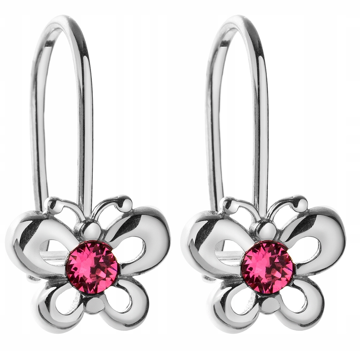 

Kolczyki Srebrne Dla Dzieci Motyle Róż Próba 925