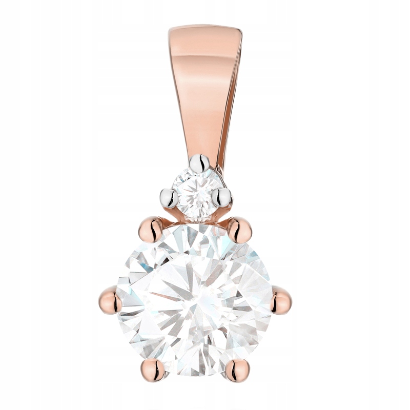 Zlatý Přívěsek Dámský pr. 585 14k Klasický laboratorní diamant 0,50ct