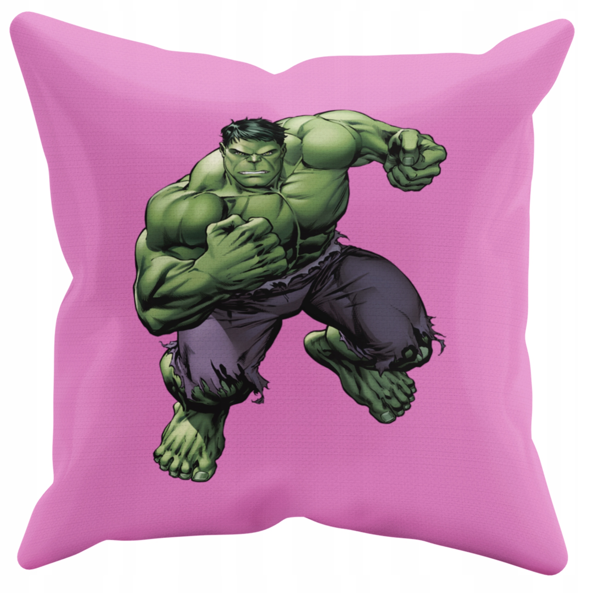 POSZEWKA NA PODUSZKĘ JAŚKA DO PRZEDSZKOLA HULK + IMIĘ GRATIS Kolor dominujący odcienie różu