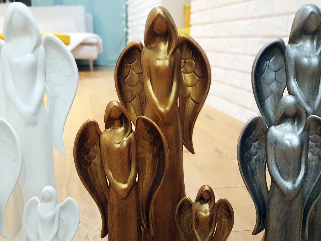 FIGURKA ANIOŁ STRÓŻ SREBRNY MAŁY na prezent 19cm Kod producenta 24569