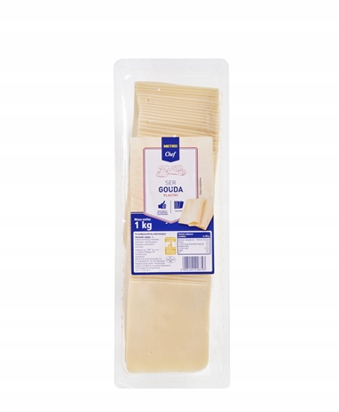 Levně Metro Chef Sýr Gouda plátky 1 kg