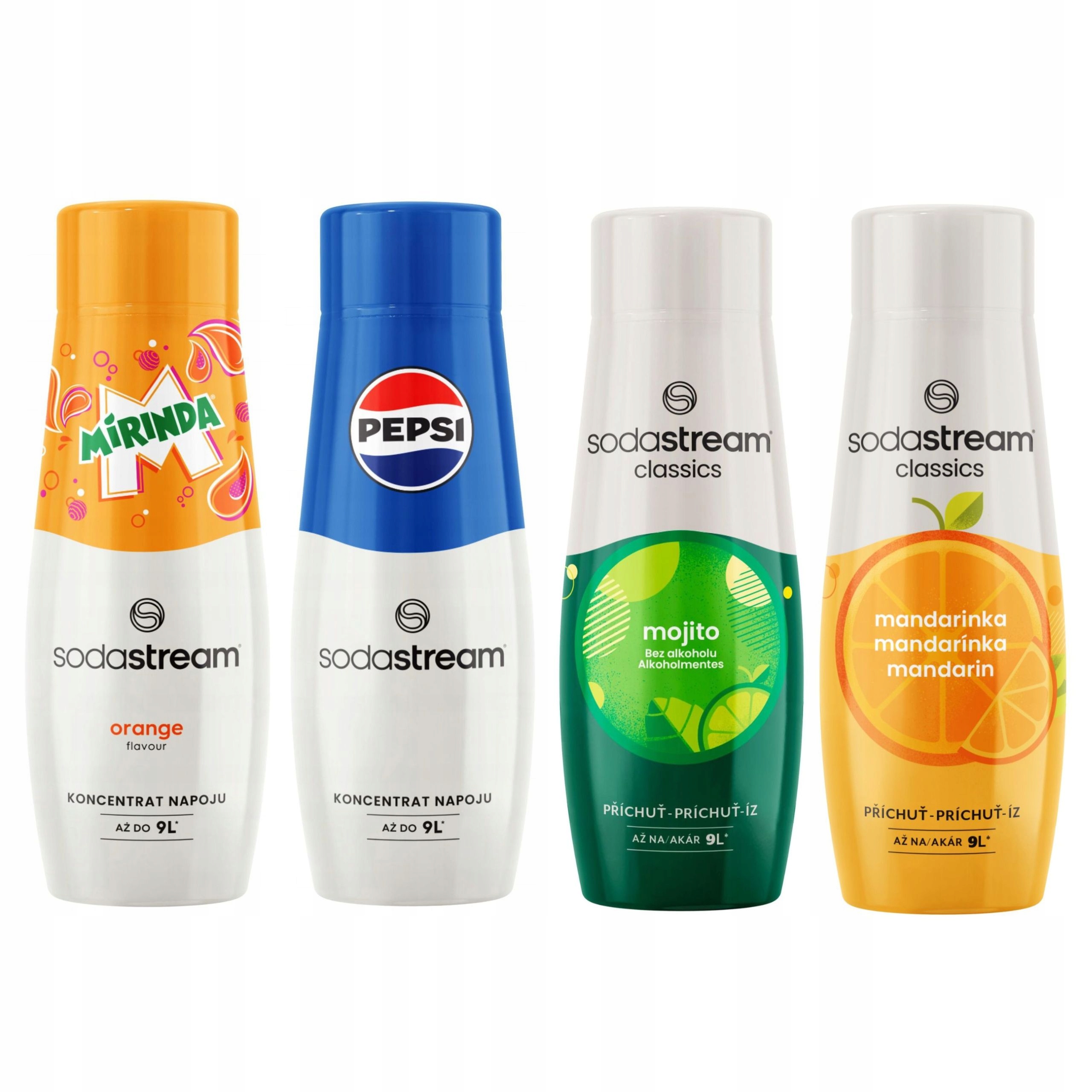 Syrop do saturatora SodaStream zestaw Mirinda Pepsi Mojito Mandarynka