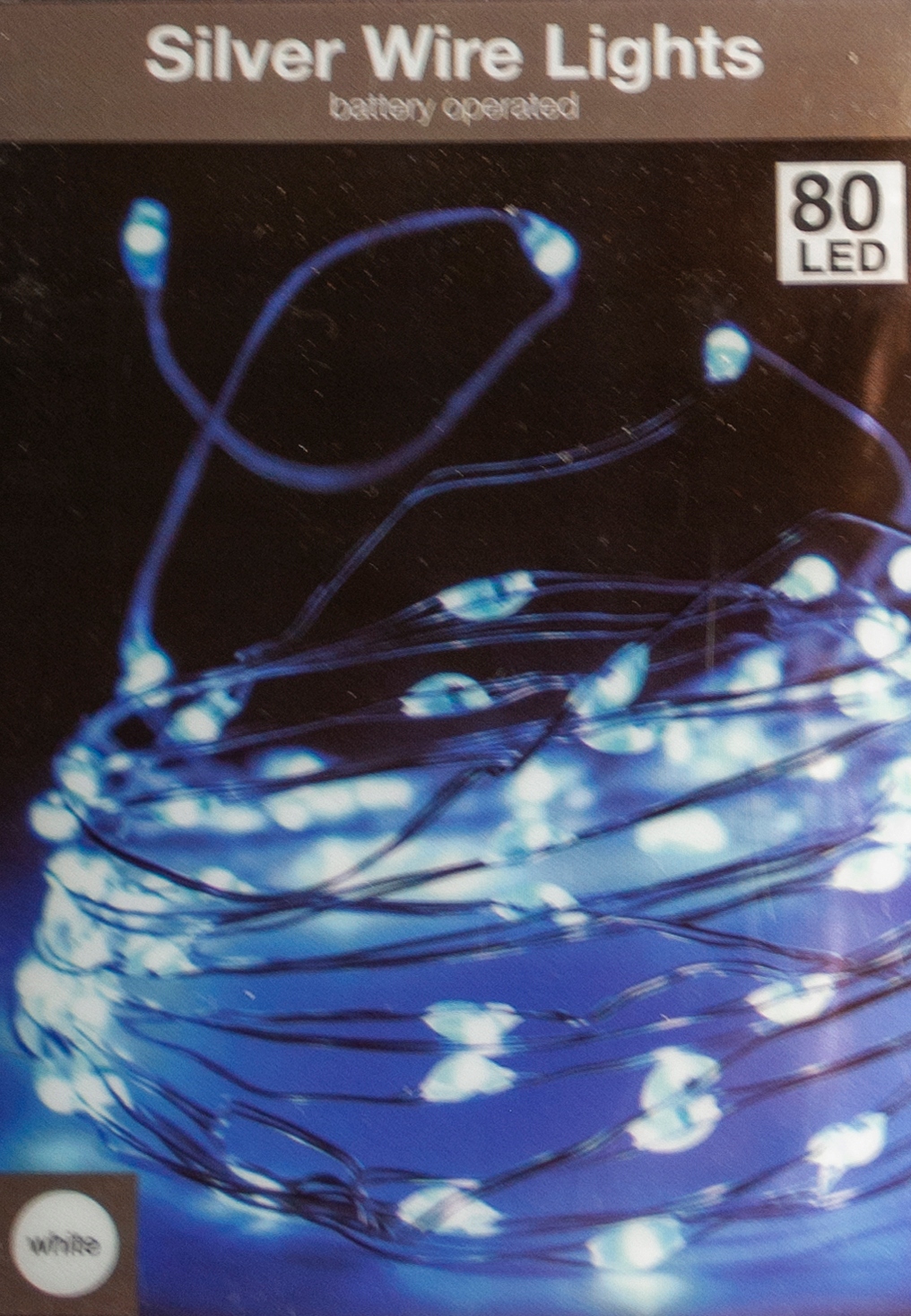 LAMPKI CHOINKOWE LED NA BATERIE 80 LED zimne