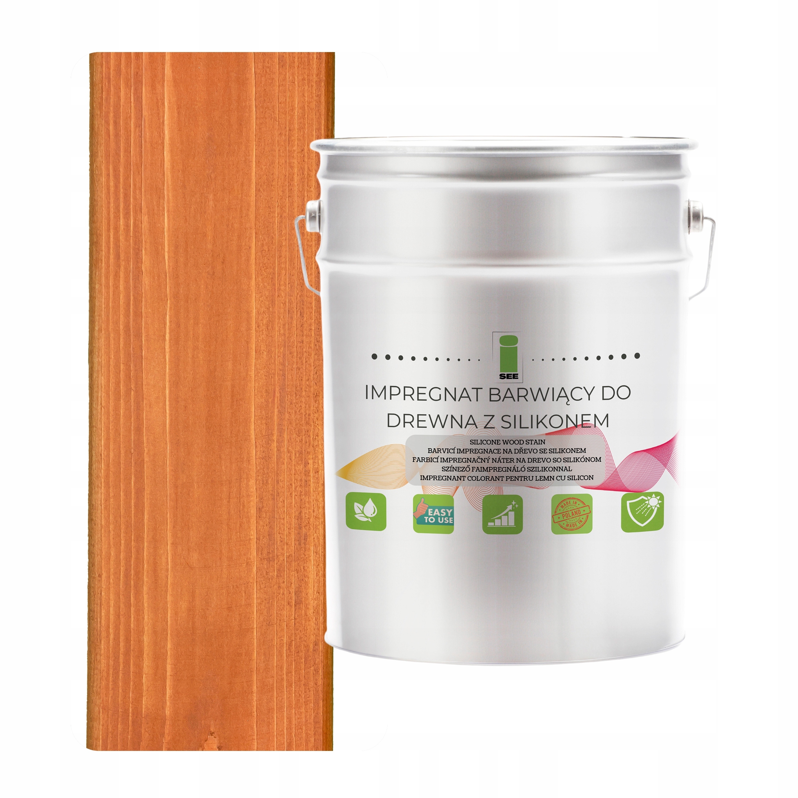 Impregnat Na Dřevo S Voskem Silikonem Teak Hydrofobní 2v1 10L D040