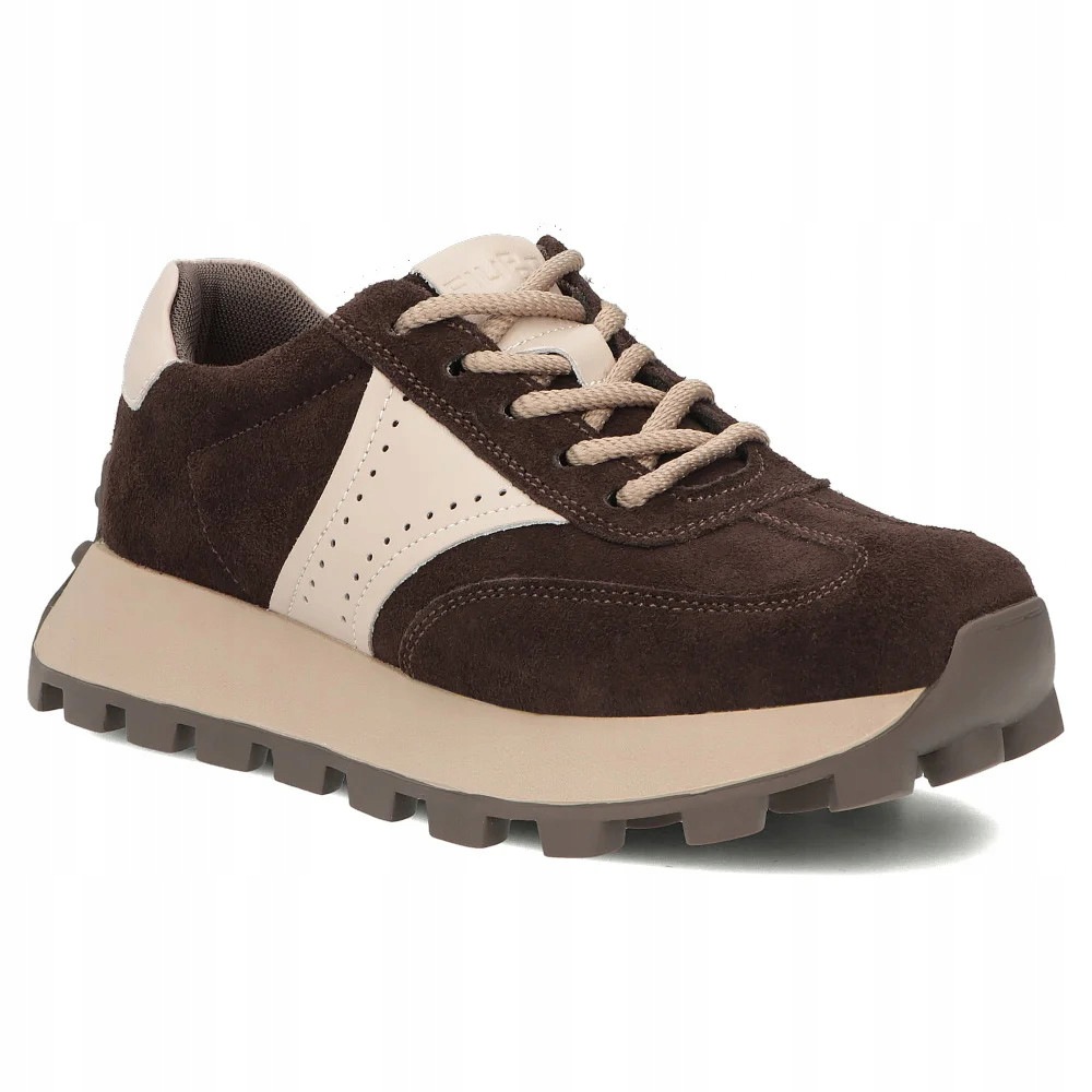Filippo DP7976 Tmavě Hnědé Kožené Tenisky vel. 39