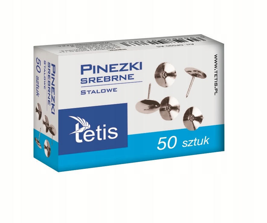 

Pinezki stalowe Tetis 50 sztuk