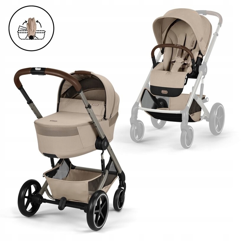 Cybex Balios S Lux wózek wielofunkcyjny ze składaną gondolą Almond Beige
