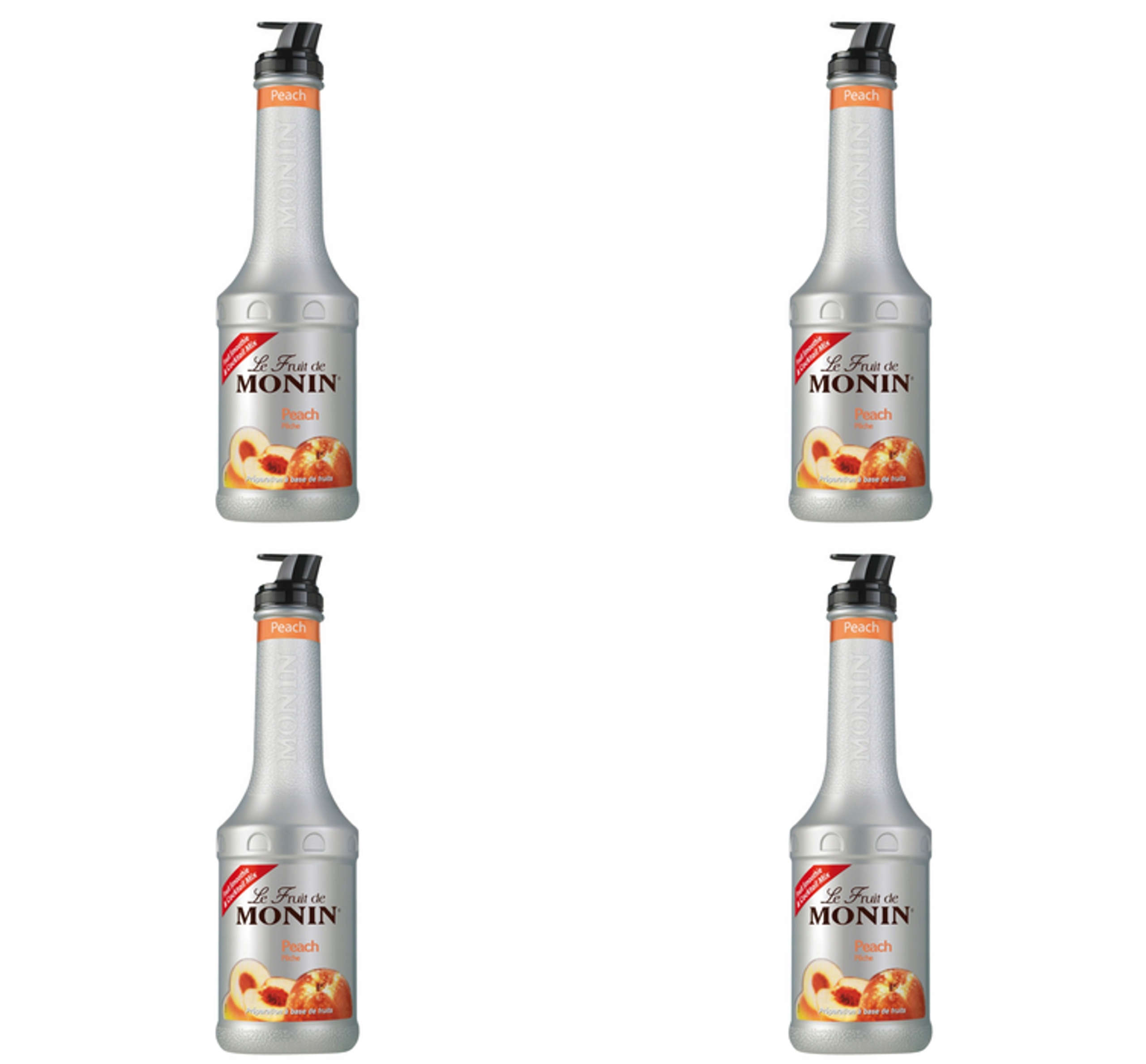 Monin Pyré Peach pyré broskvová barva 1 l X4