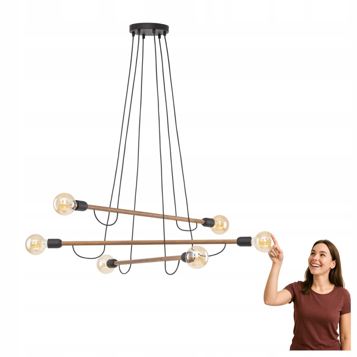 Závesná lampa Helix Wood 4950 Tk Lighting