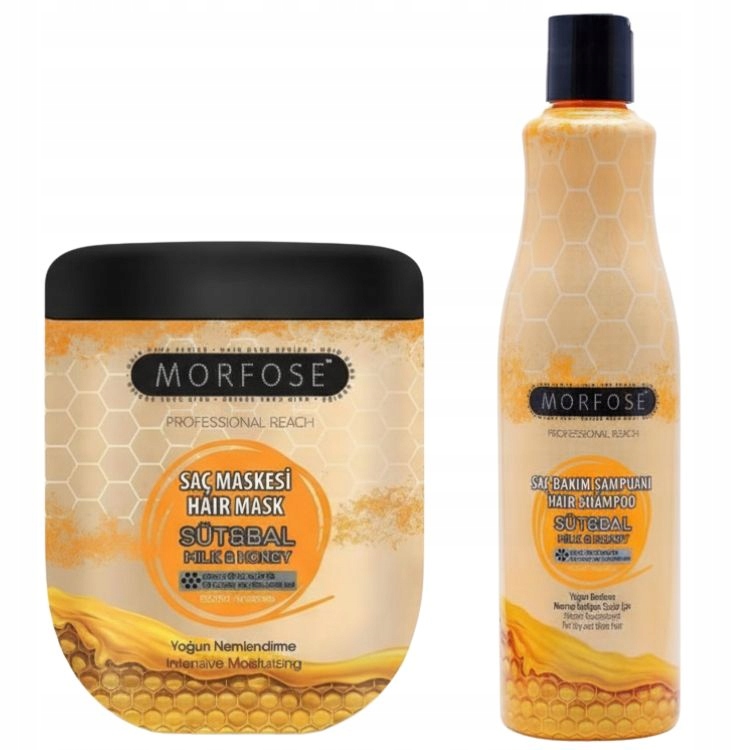 Morfose Milk & Honey Sada Šampon 500 ML Maska S Mlékem A Medem 500 ML
