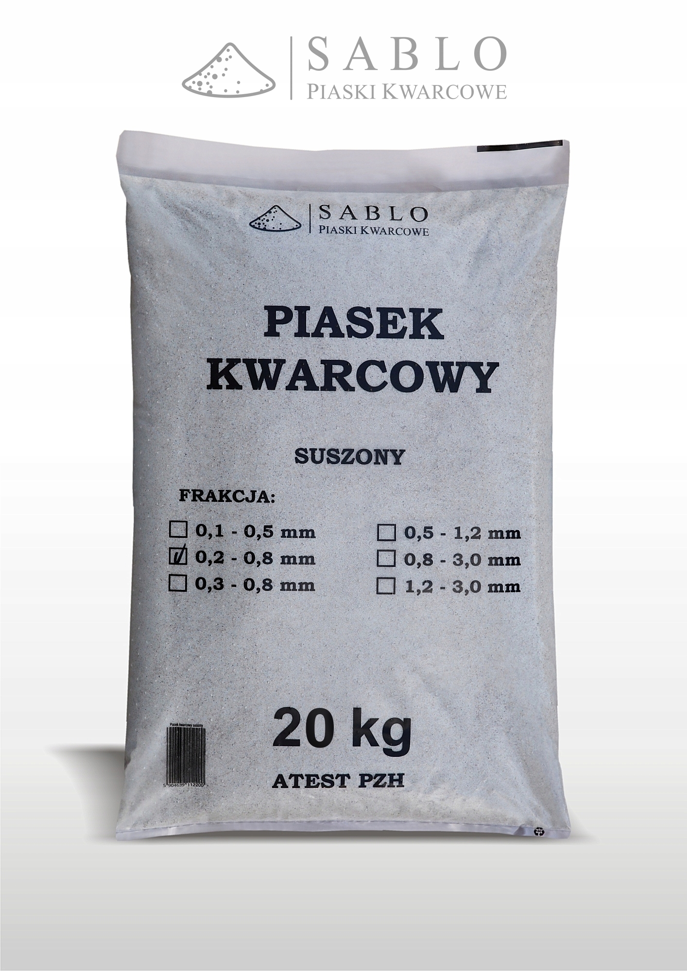 Piasek do piaskowania sablo piaski kwarcowe 0,2-0,8 mm 25 kg