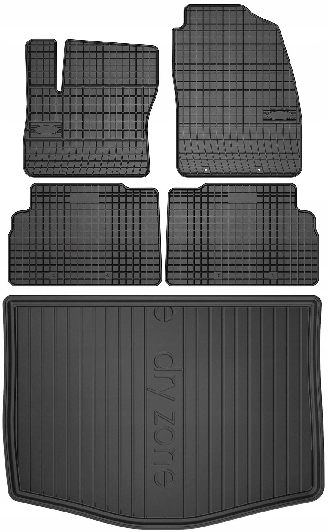 Ford C-max II (2010-2019) Dywaniki Gumowe +mata Bagażnika Zestaw Miarowy