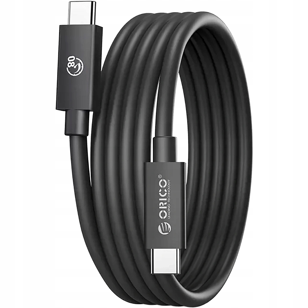 Usb-c kabel Orico Thunderbolt 5 80 Gbps 240 W rychlý výkonný pro nabíjení 1.5 m
