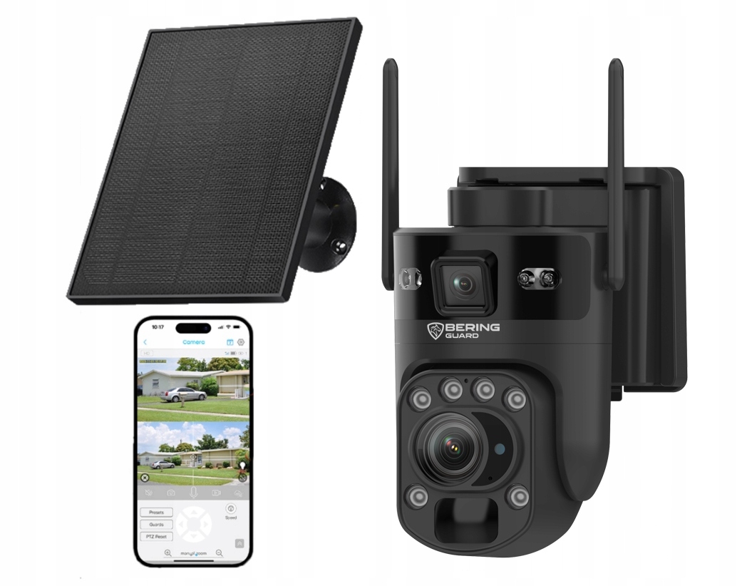 Fotopast Gsm Solar Kamera Zoom Optická x20 8MP Sim Karta Dva Objektivy