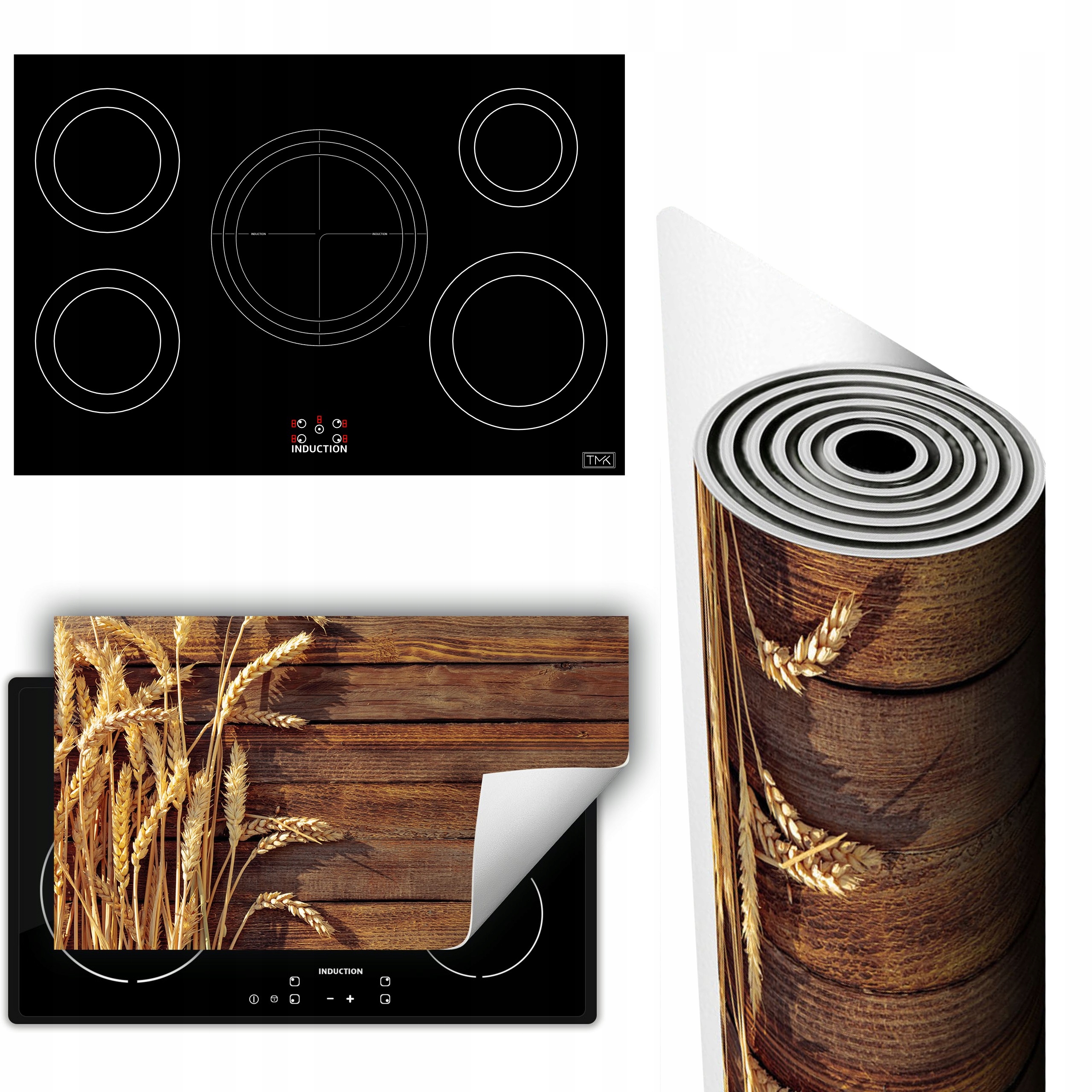 Vinylová Podložka Ochrana Kuchyňské Desky 90x52 müsli dřevo