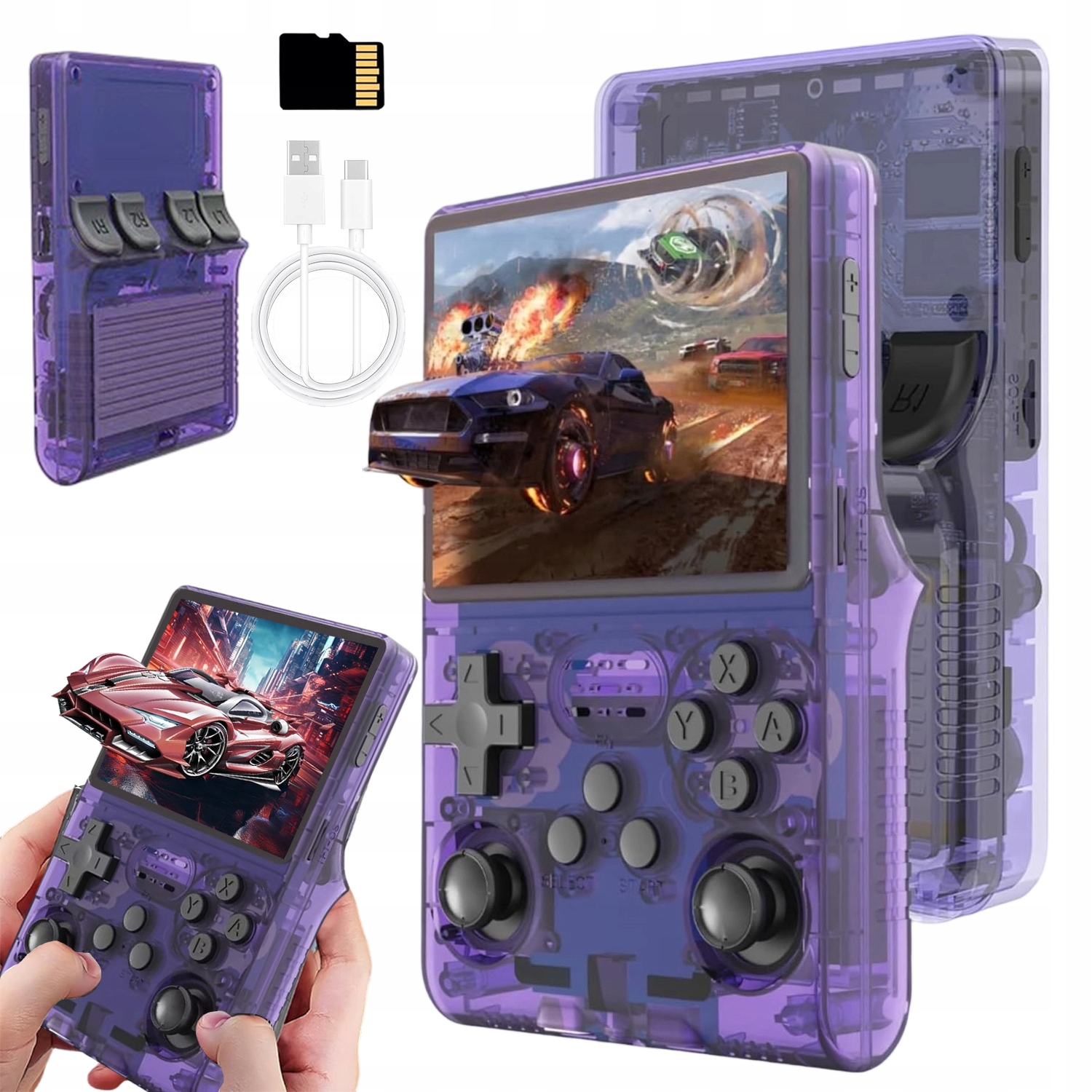 Kieszonsolka Przenośna Konsola Do Gier Retro R40S Ponad 30000 Gier 256GB