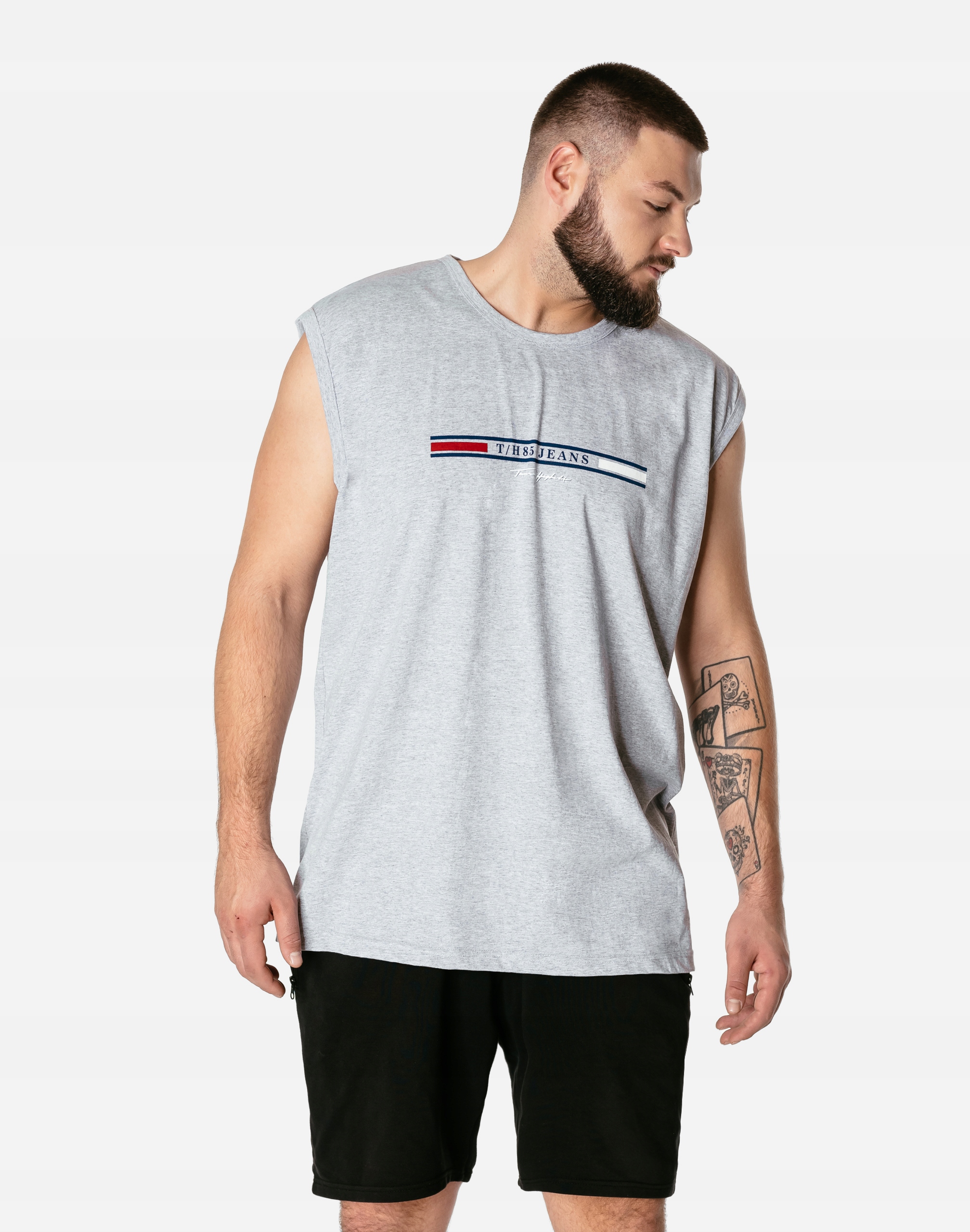Koszulka Męska Bez Rękawów Bokserka Rambo Podkoszulek Tank Top 3020-4 10XL Rozmiar 10XL