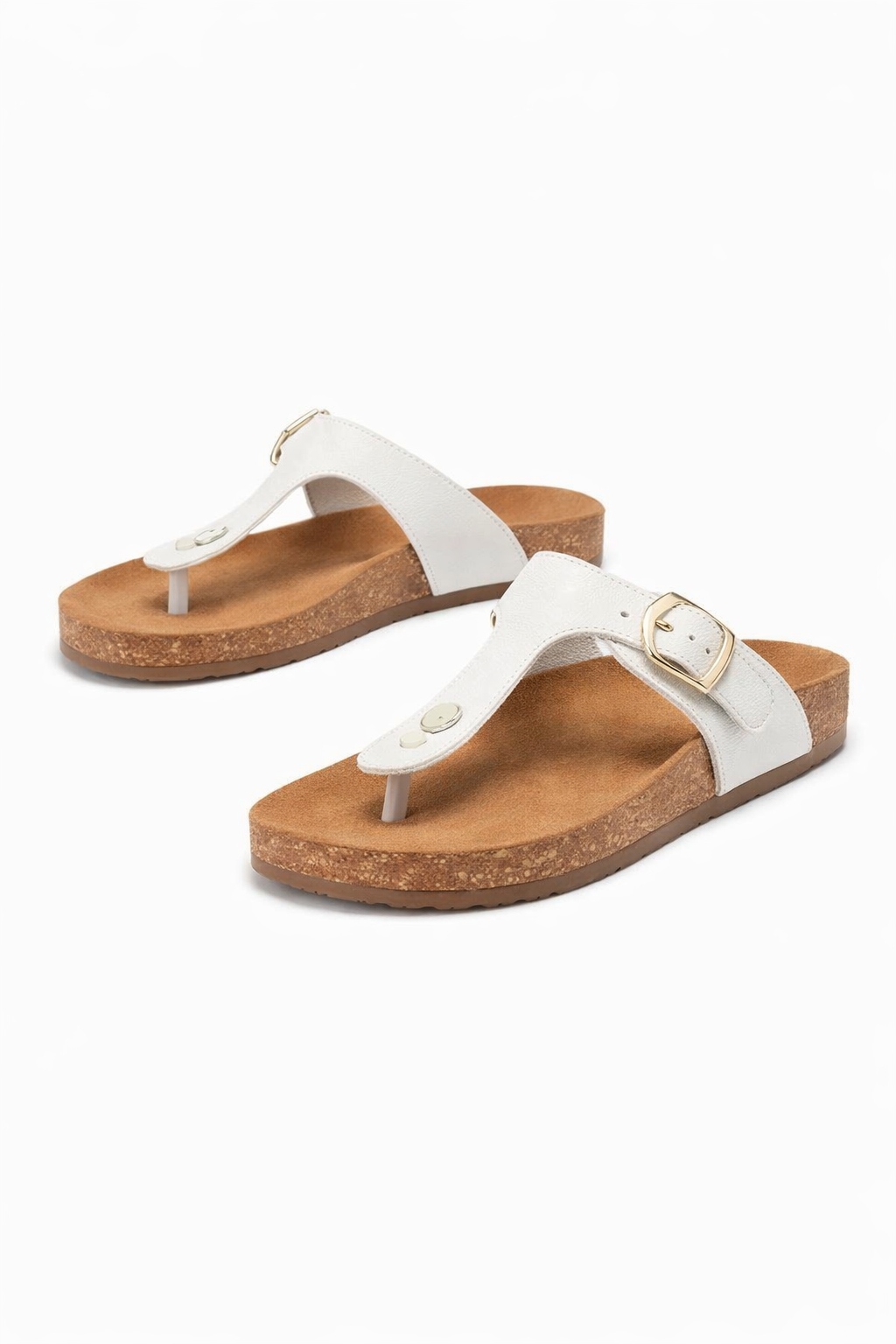 Nazouváky Na Ploché Podrážce S Přezkou Bílé 38 I4A