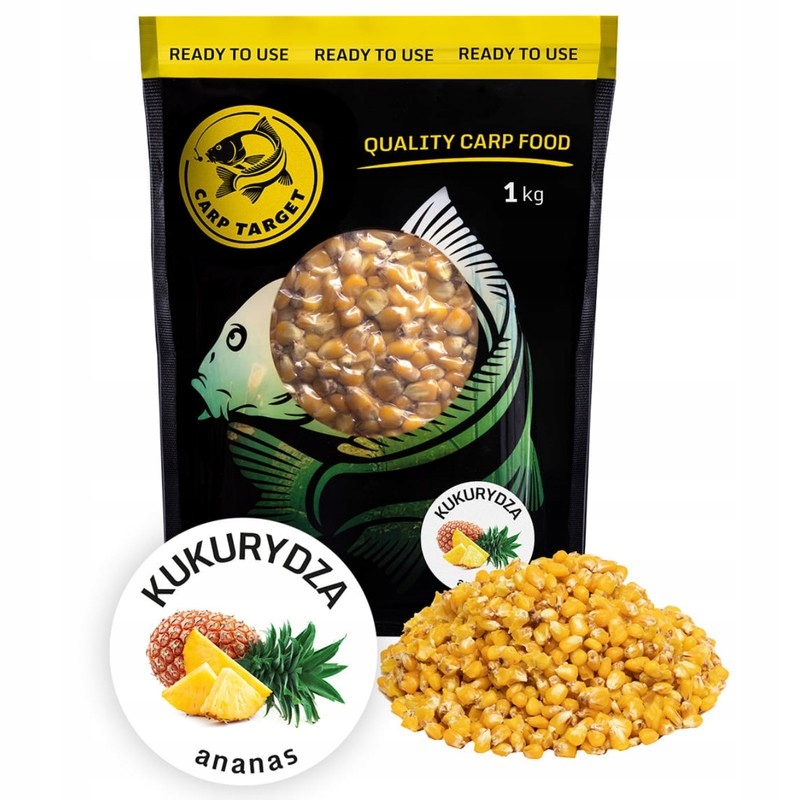 Karpiowe Ziarno Zanętowe Carp Target Gotowa Kukurydza Ananas Pineapple 1kg