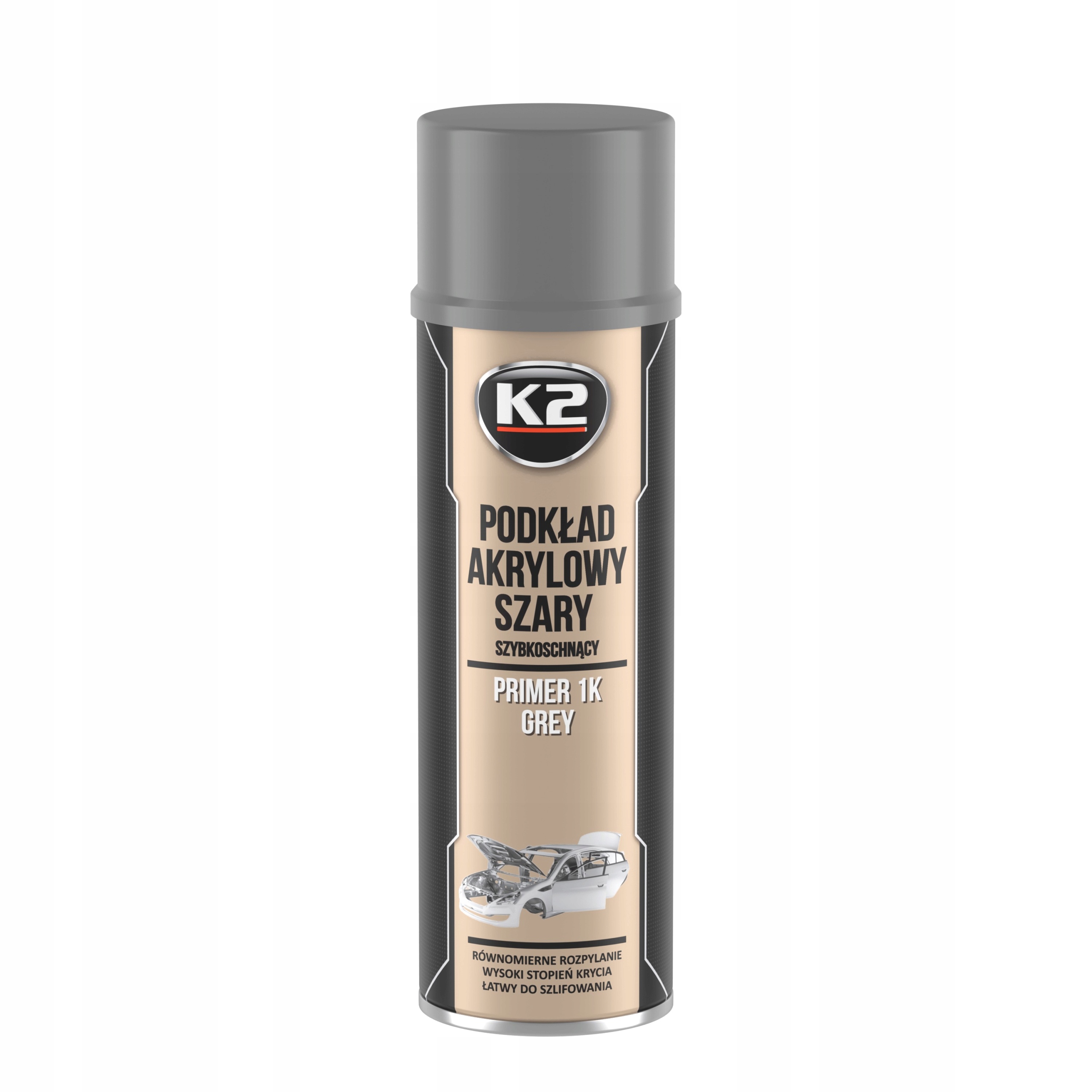 

K2 Szybkoschnący Akrylowy Podkład Szary 500 ML