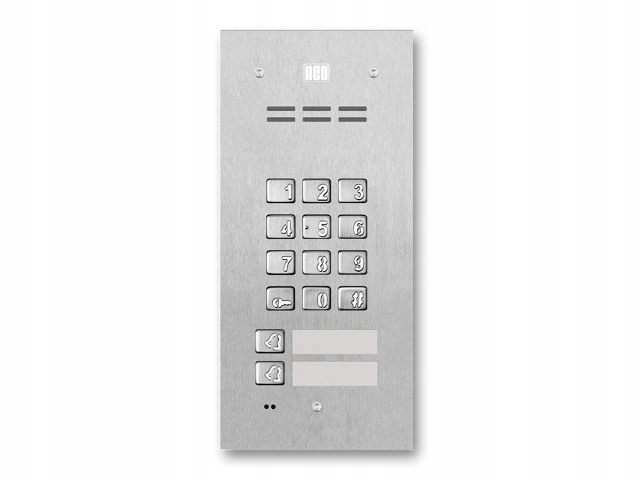 Aco FAM-P-2NPZSACC panel pod omítku 2-rodinný, čitelný, zámek, šifrovací.