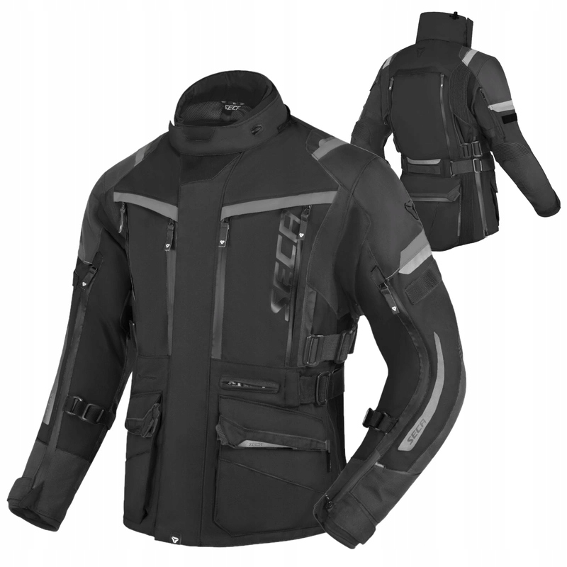 Textilná motocyklová bunda Seca Arrakis III Black čierna Darčeky
