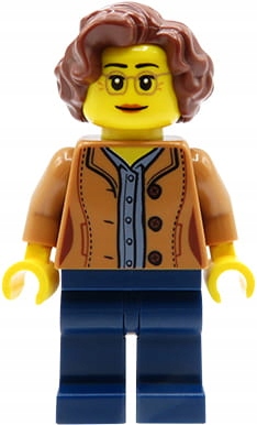 

Lego City - figurka Kobieta brązowe włosy, okulary