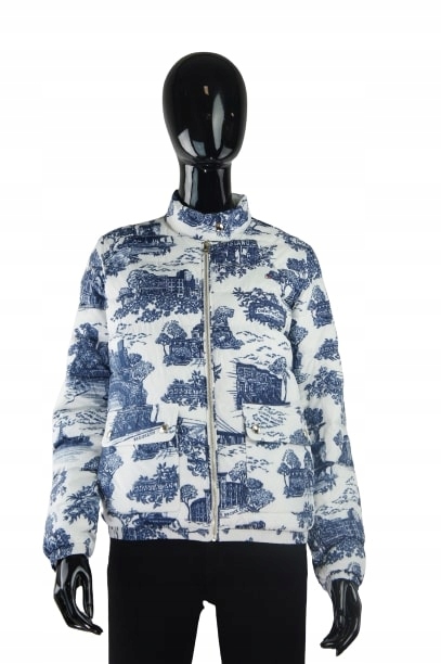 Tommy Hilfiger Biała Kurtka Print Zamek (s)