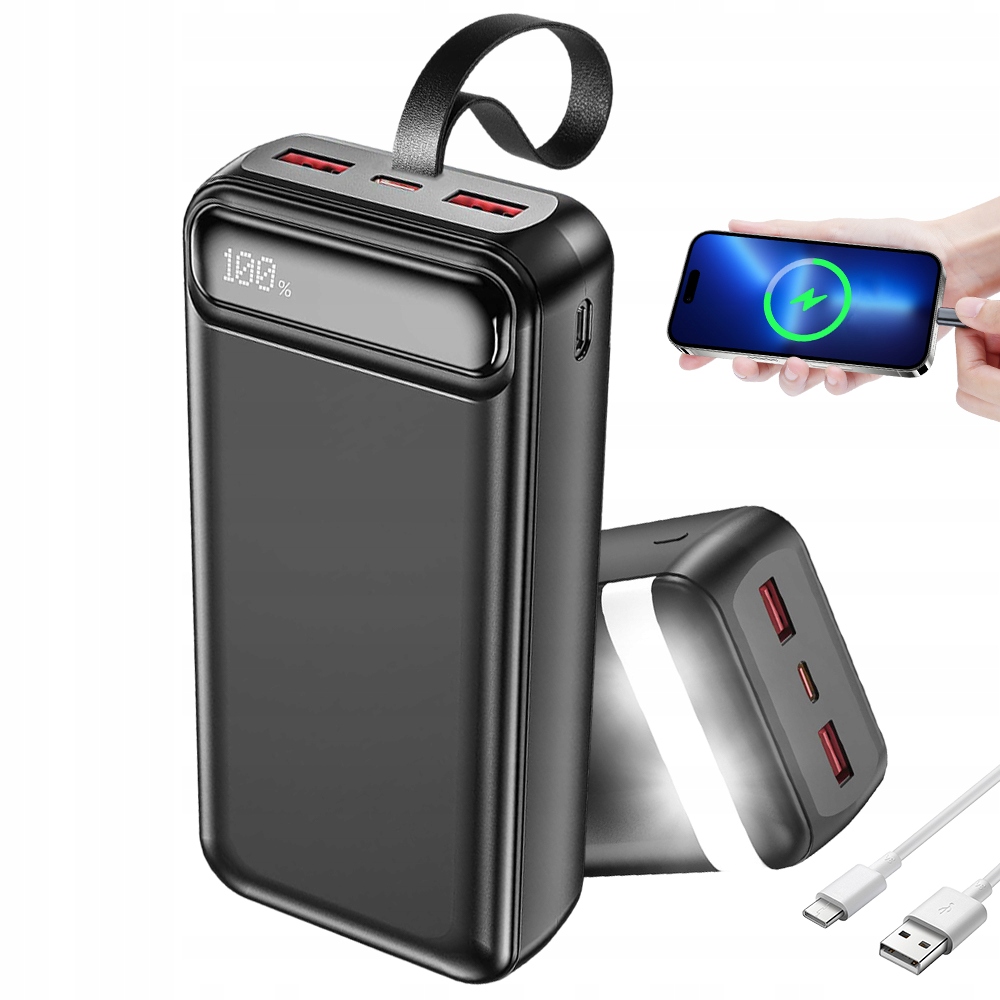 Powerbanka 50000MAH 120W Pd 22,5W Usb LCD displej Pro 3 Zařízení