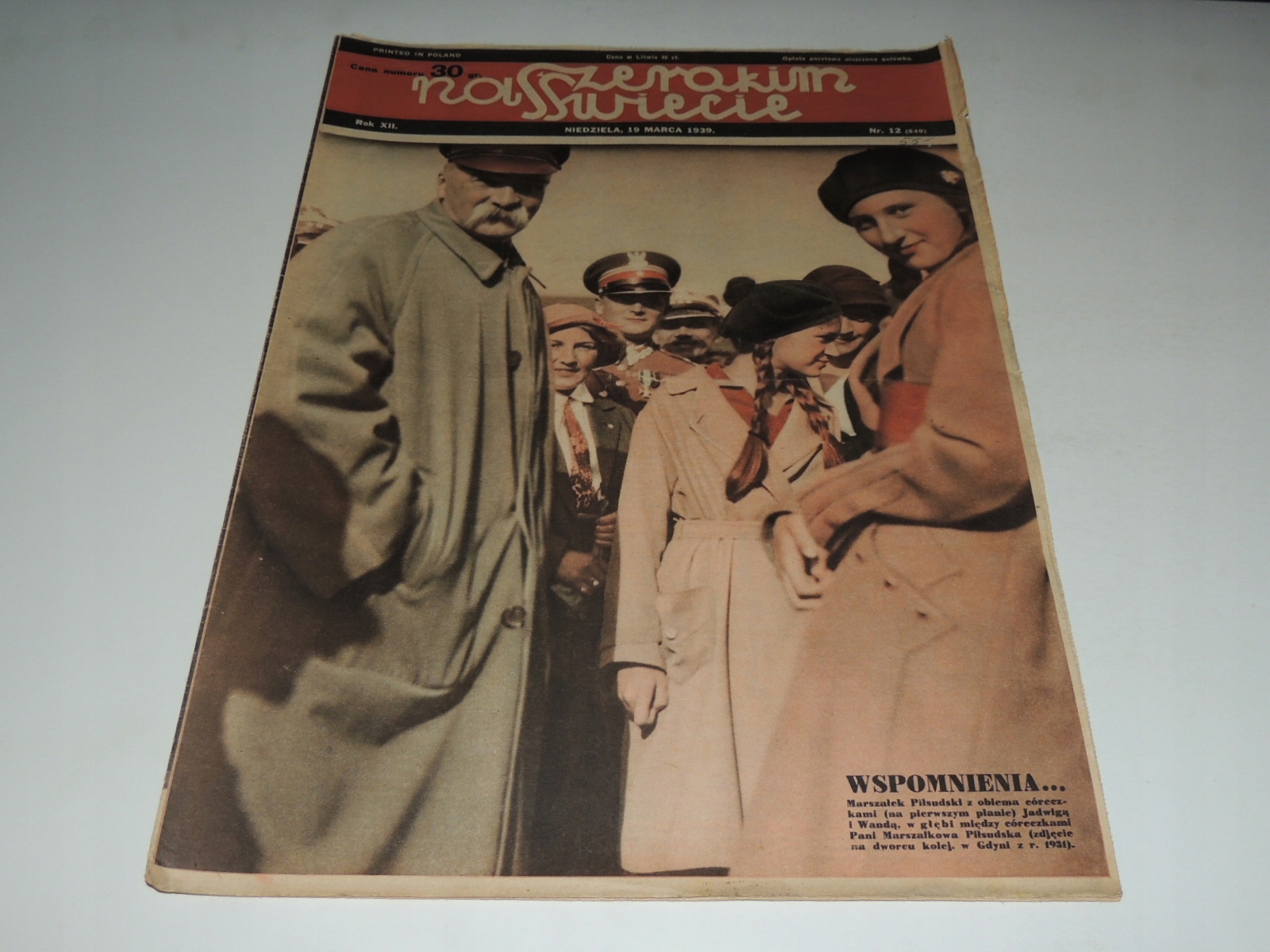 NA SZEROKIM ŚWIECIE 12/1939 Marszałek Piłsudski