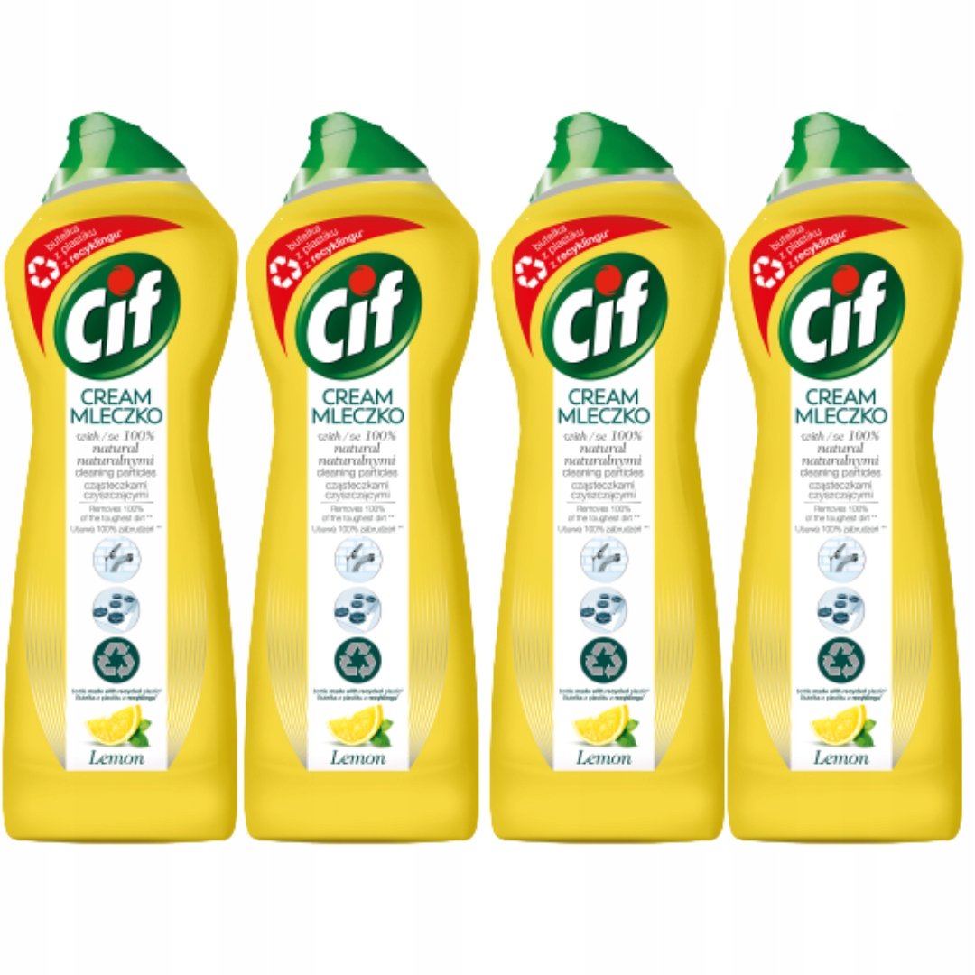 

Cif Cream Lemon Mleczko z mikrokryształkami 4x780