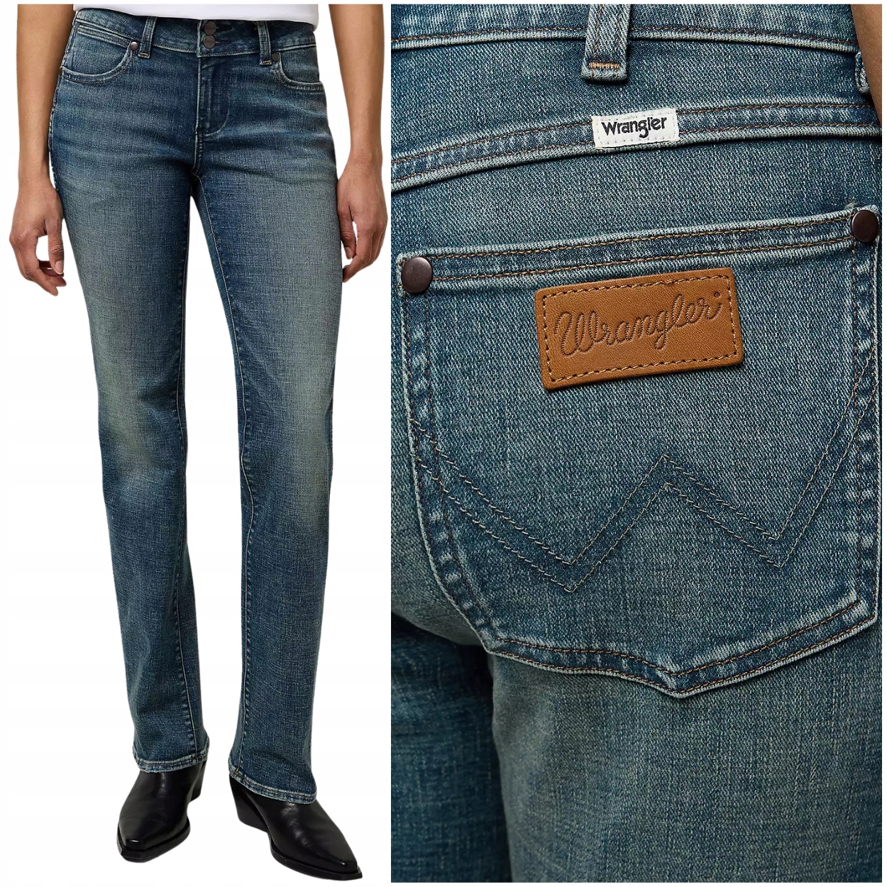 Wrangler Low Rise Bold Boot rozšiřitelné dámské džínové kalhoty W31 L32