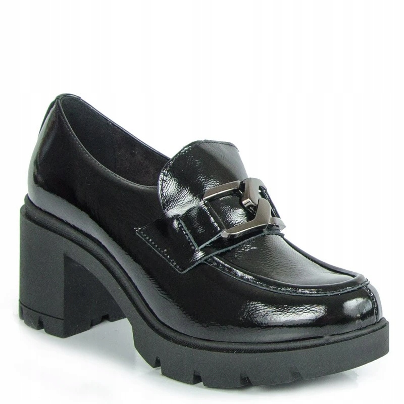 Lemar 20097 Lodičky Mokasíny Kůže Lak Černé 40