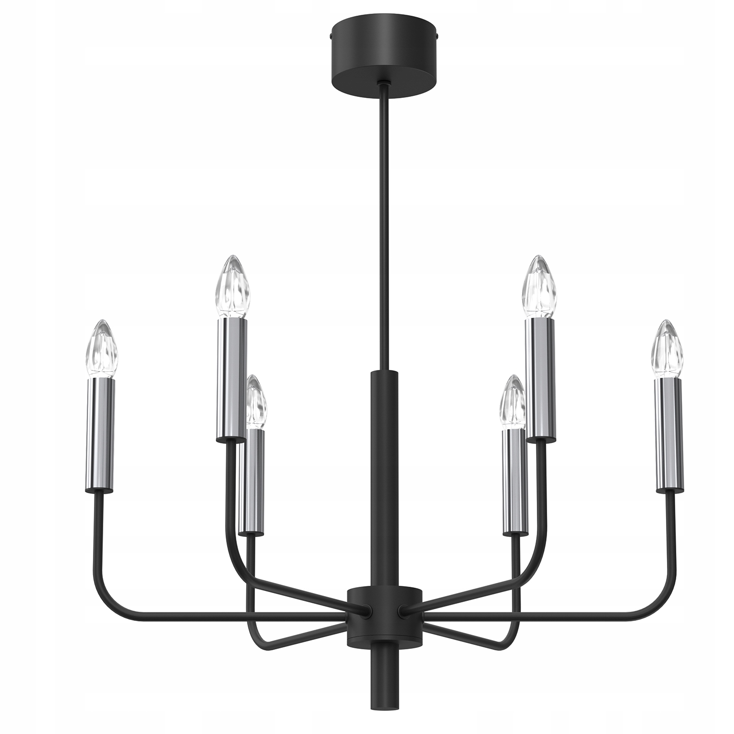 Luminex 4282 lustr Akasya černý/chrom 6xE14