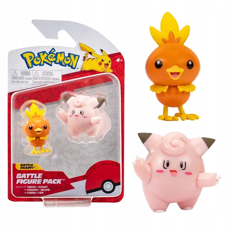 

Pokemon Figurki Torchic Clefairy Zestaw
