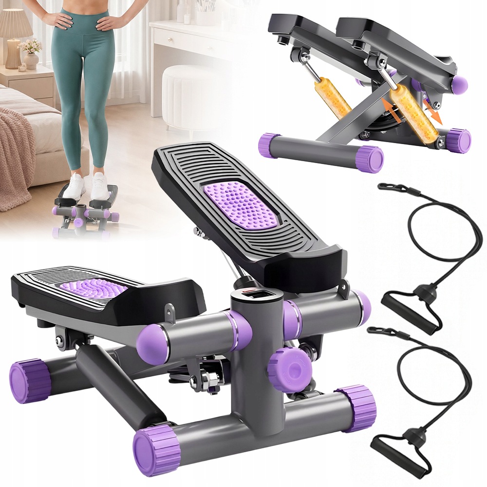 Stepper S Expandéry Pro Fitness Cvičení, Tichý Počítadlo S LCD Do 150 Kg