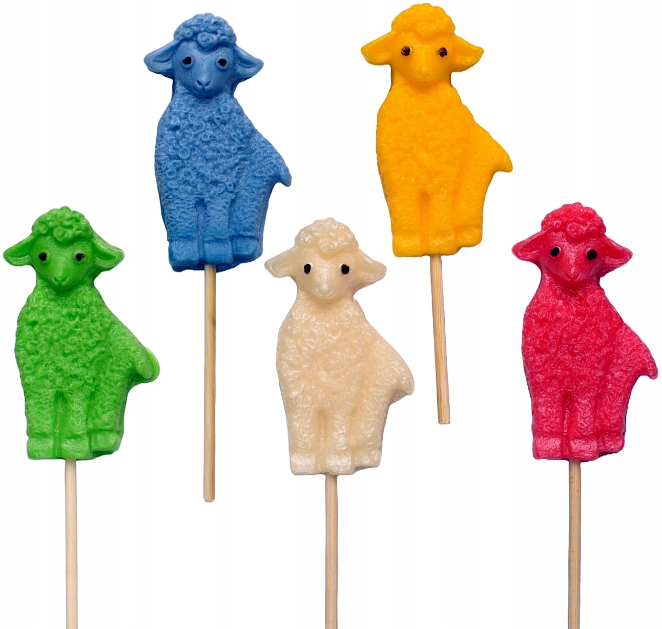 Levně Barevné Lízátka lízátka z čokolády na Vánoce 35 g x 30 Kusů