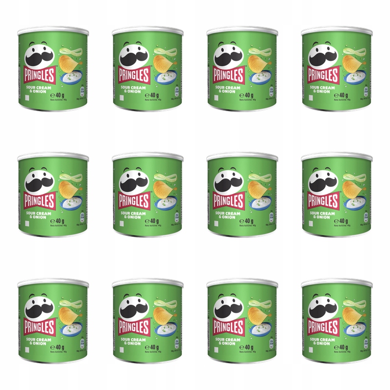 Pringles Sour Cream & Onion 40 g X12