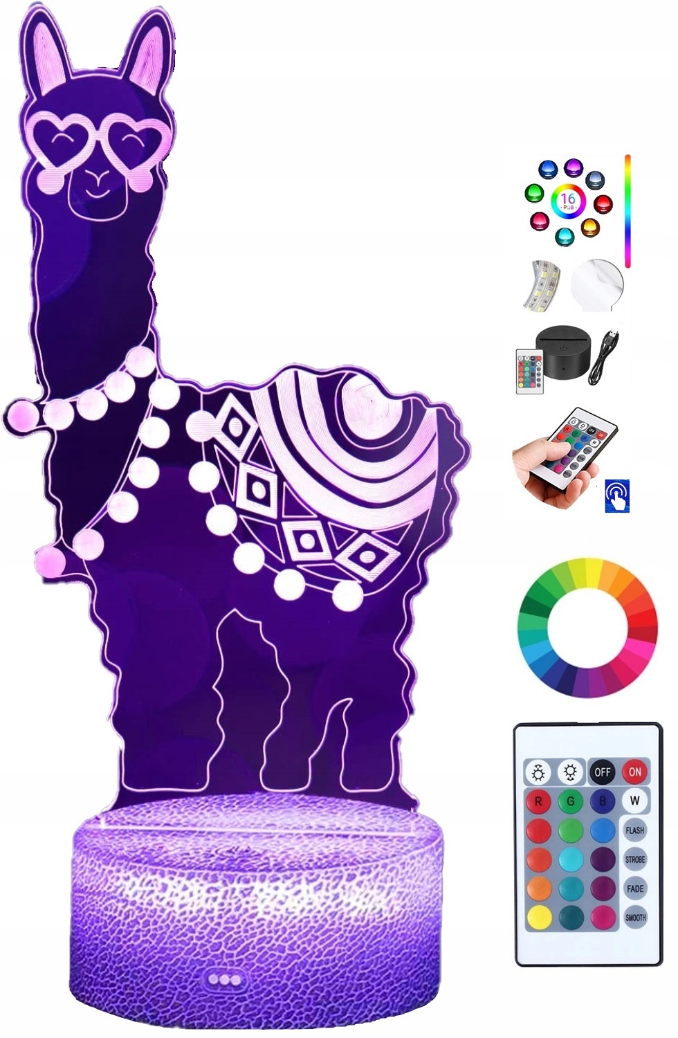 

Lampka na biurko Lama Alpaka 16Kolorów Led Plexido