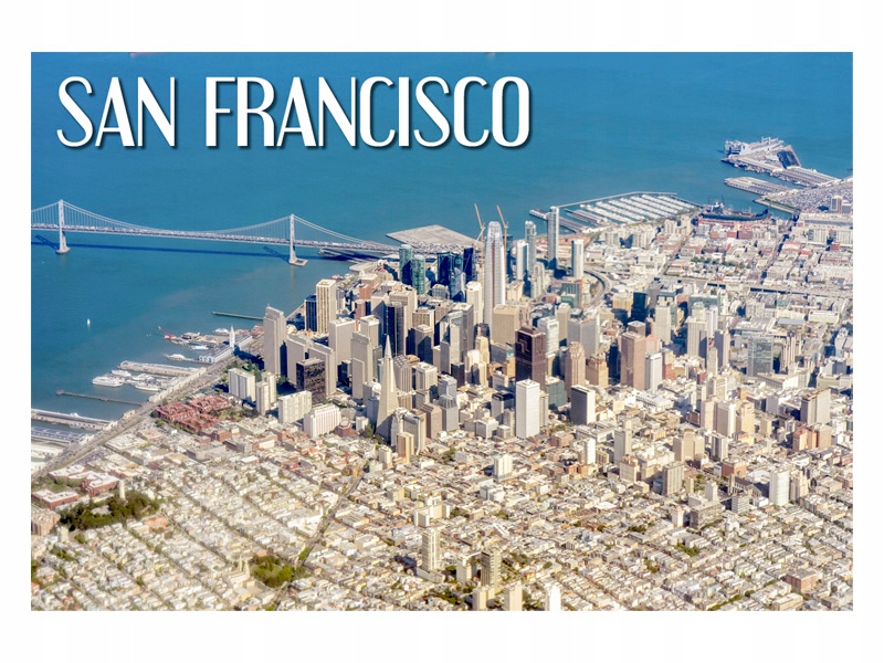 

San Francisco Pejzaż z góry Magnes na lodówkę