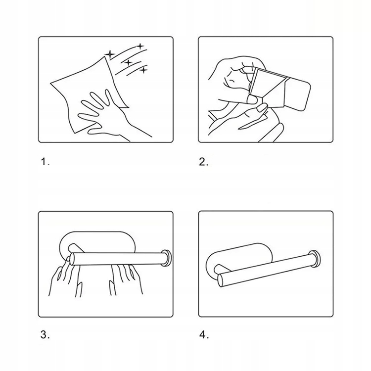 UCHWYT WIESZAK NA PAPIER TOALETOWY BEZ WIERCENIA SAMOPRZYLEPNYY SREBRNY Rodzaj ścienne