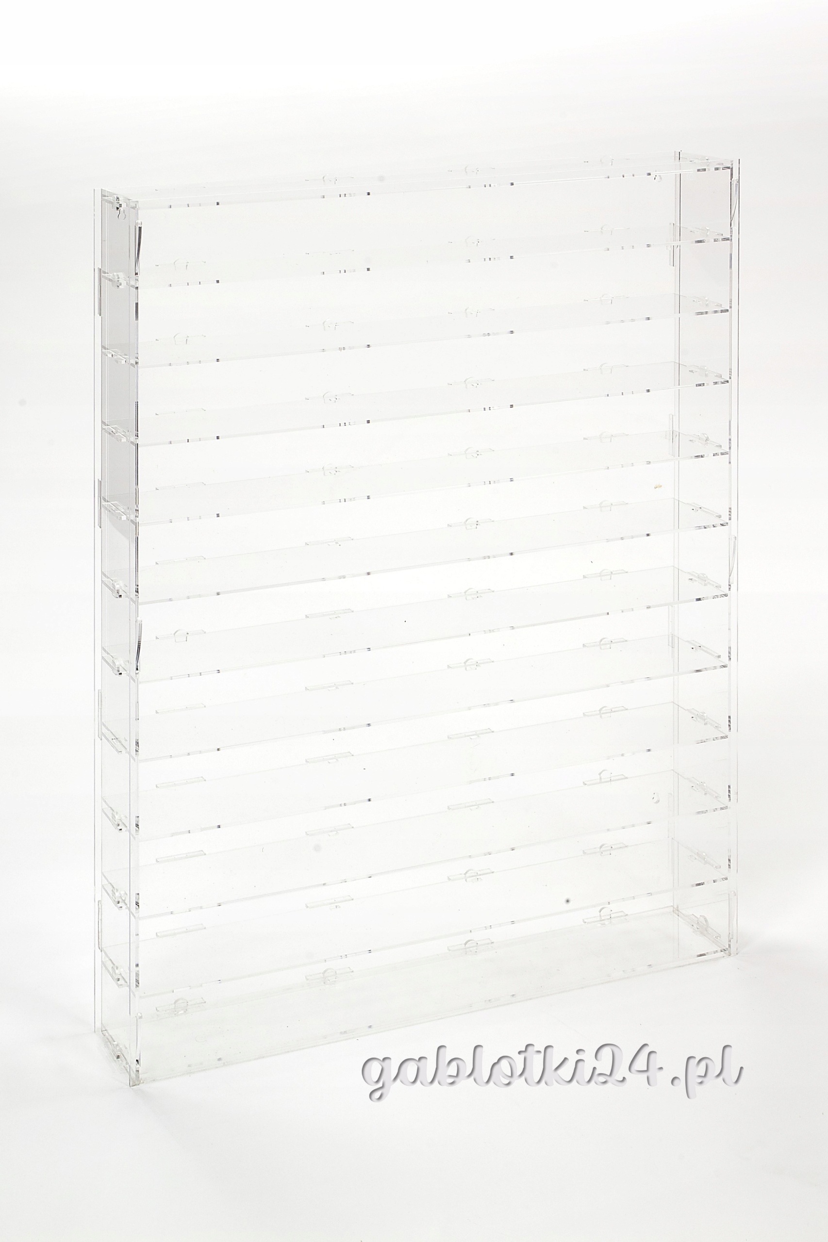 Vitrína vitrína police na ikonická auta Prl 1/43 11 polic 6cm v.