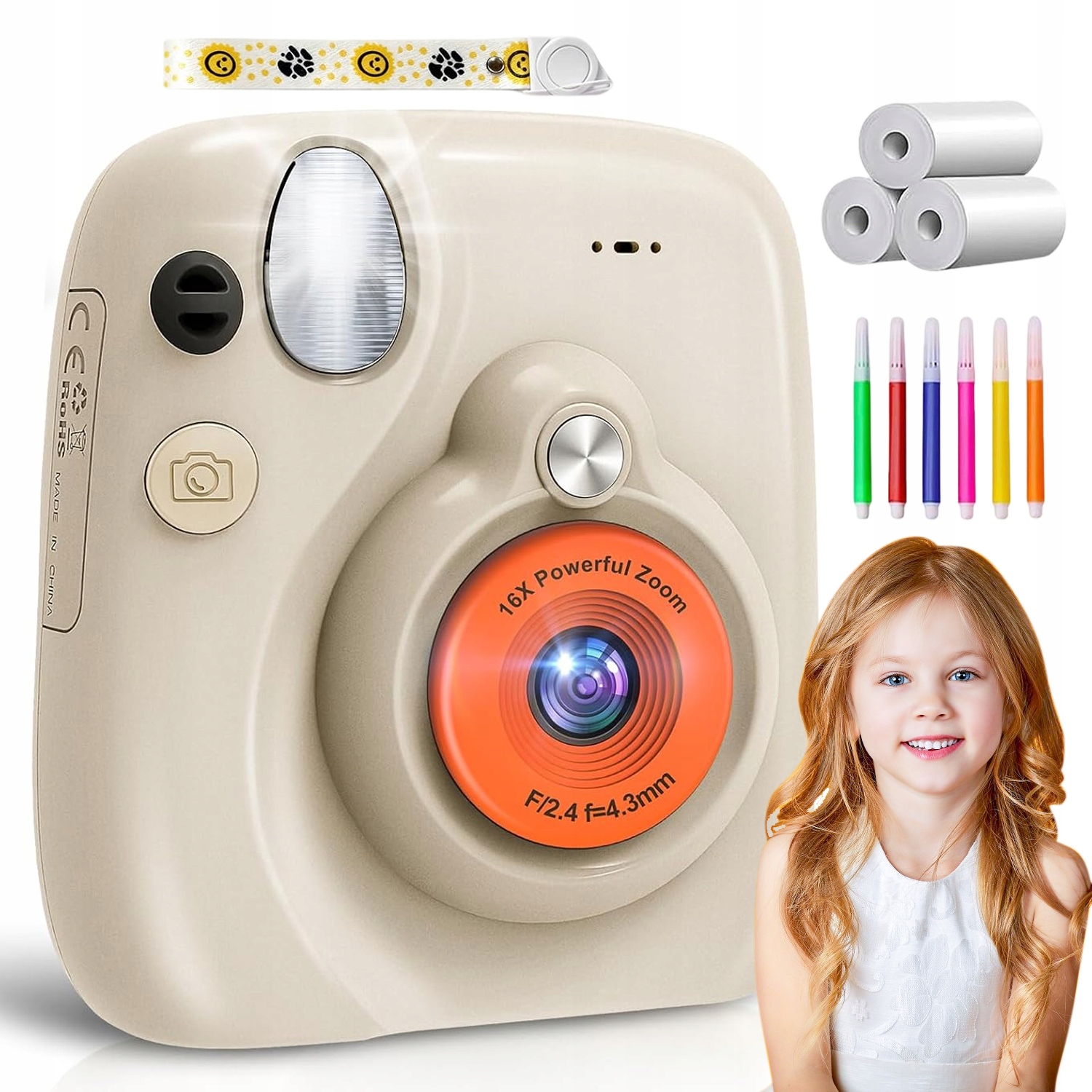 Digitální Fotoaparát Pro Děti 48MP Zoom 16X 5 Her 32GB Baterie 1300MAH Type-c